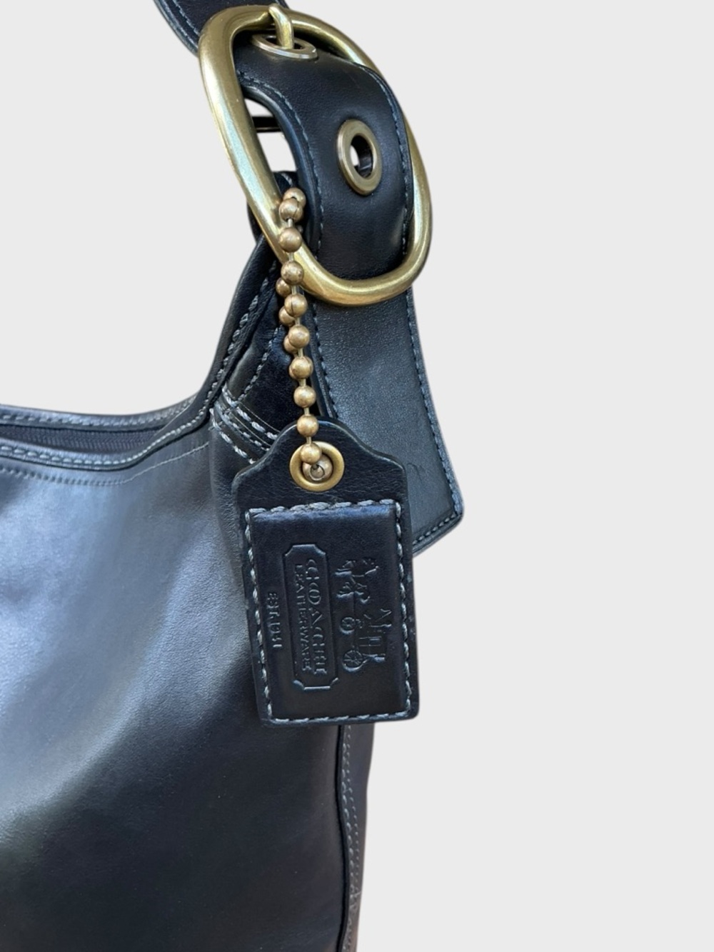 Vintage Coach Bleecker Bleeker Legacy 11422 Black Glove Leather Bucket Bag USA - Picture 4 of 13